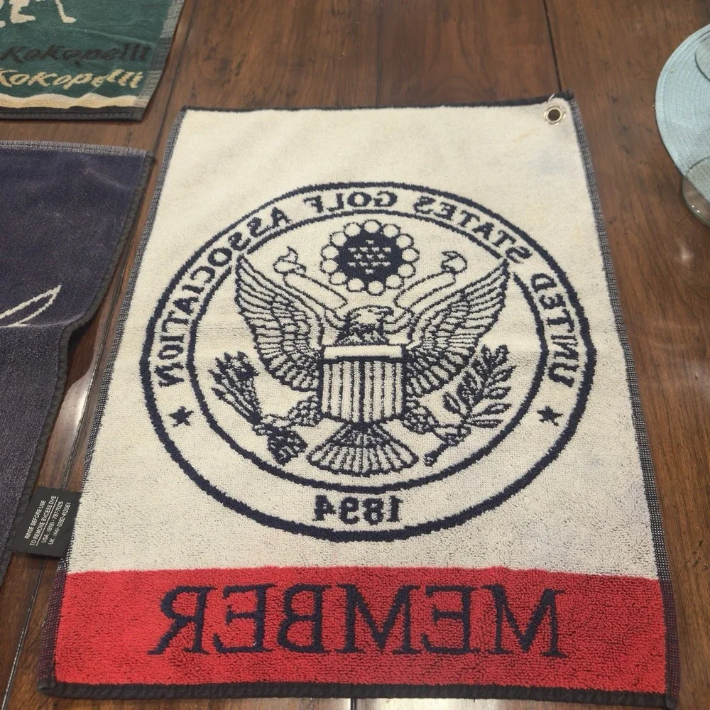 4 Vintage Golf Bag Towels United States Golf‎ Association Member/ Kokopelli